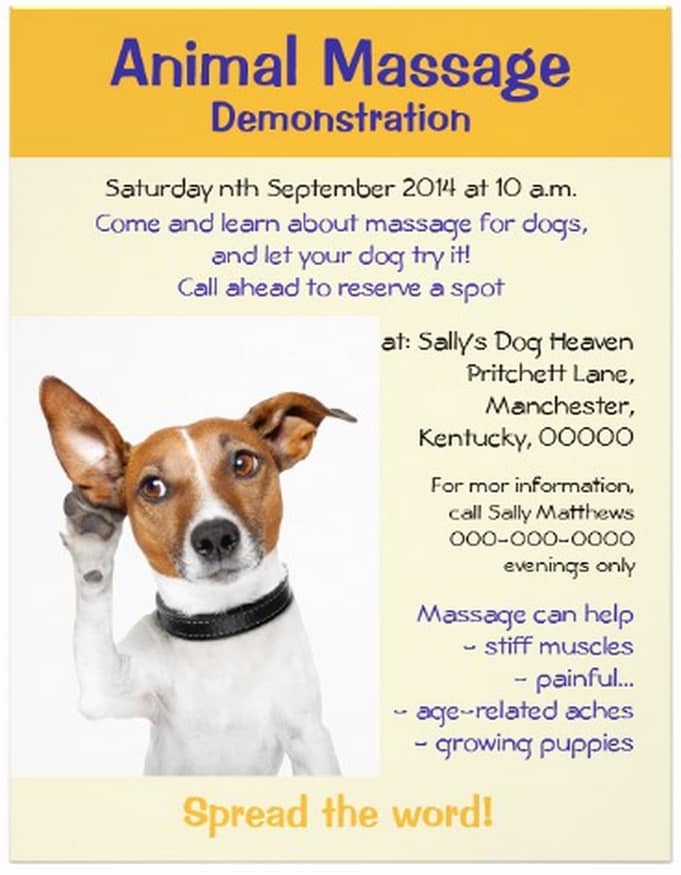 Animal-massage-event-flyer